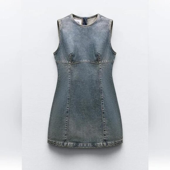 ZARA DENIM TRF DRESS - Picture 6 of 8